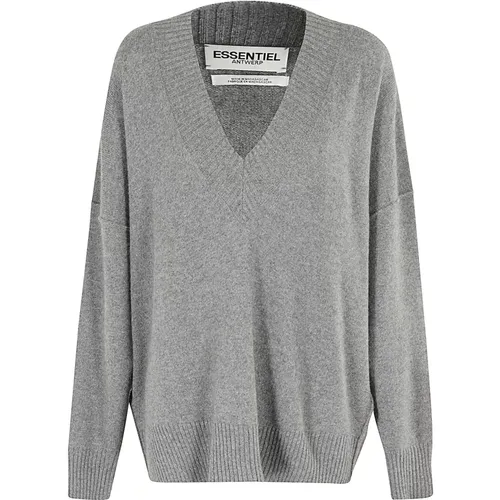 Knitwear > V-neck Knitwear - - Essentiel Antwerp - Modalova