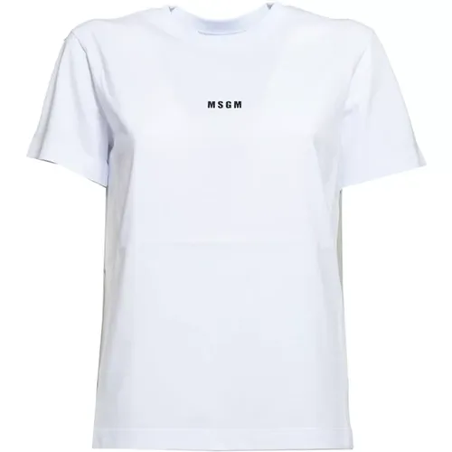 Msgm - Tops > T-Shirts - White - Msgm - Modalova