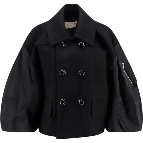 Coats > Double-Breasted Coats - - Sacai - Modalova