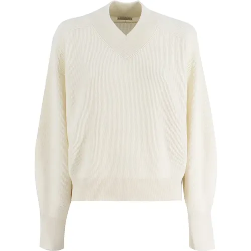 Knitwear > V-neck Knitwear - - BRUNELLO CUCINELLI - Modalova