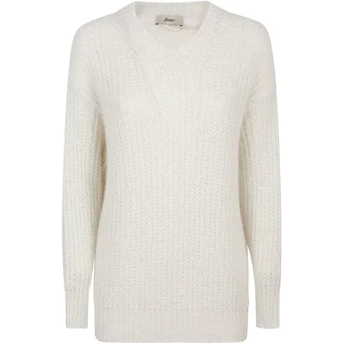 Knitwear > V-neck Knitwear - - Herno - Modalova