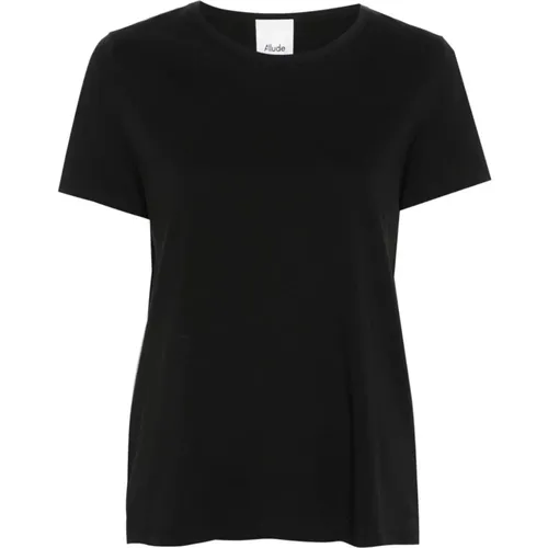 Allude - Tops > T-Shirts - Black - allude - Modalova