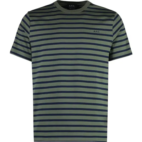 A.p.c. - Tops > T-Shirts - Green - A.p.c. - Modalova