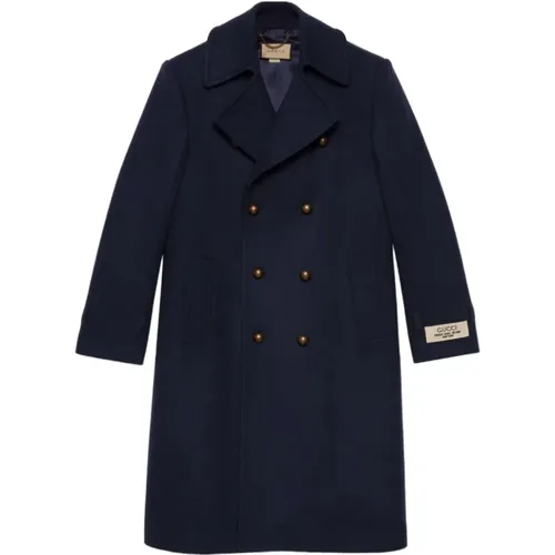 Coats > Double-Breasted Coats - - Gucci - Modalova