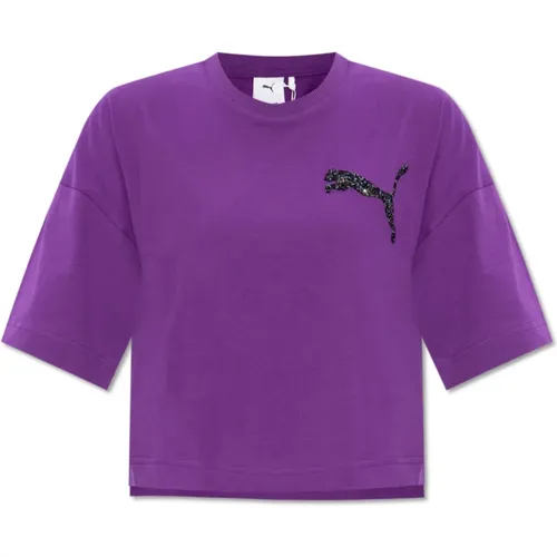 Puma - Tops > T-Shirts - Purple - Puma - Modalova