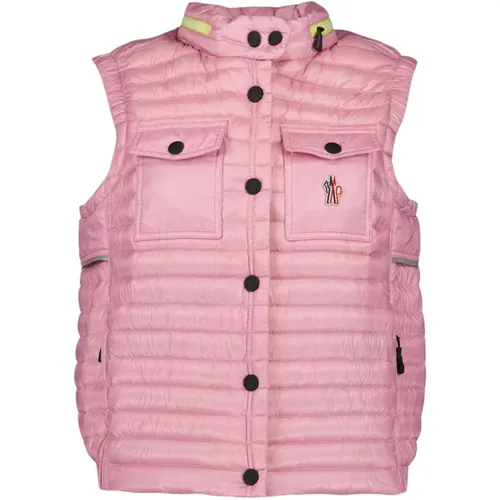 Moncler - Jackets > Vests - Pink - Moncler - Modalova