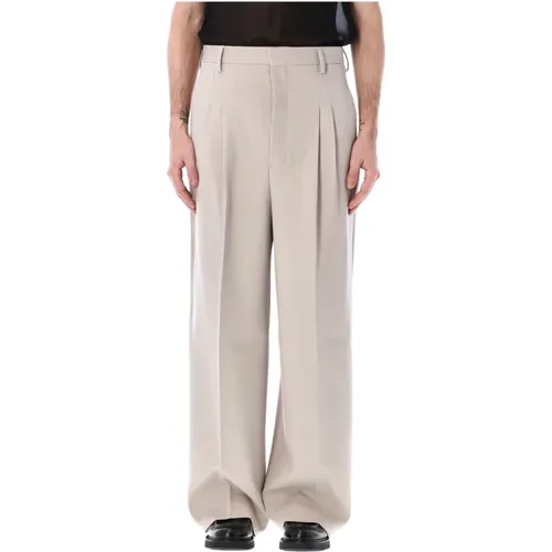 Trousers > Straight Trousers - - Ami Paris - Modalova