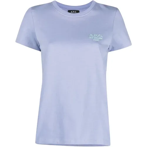 A.p.c. - Tops > T-Shirts - Blue - A.p.c. - Modalova