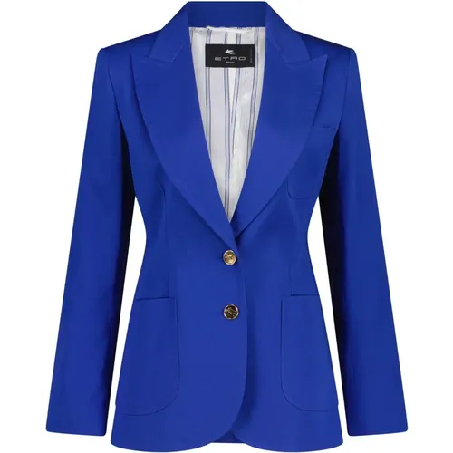 Etro - Jackets > Blazers - Blue - ETRO - Modalova