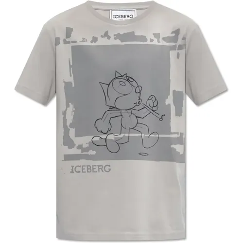 Iceberg - Tops > T-Shirts - Gray - Iceberg - Modalova