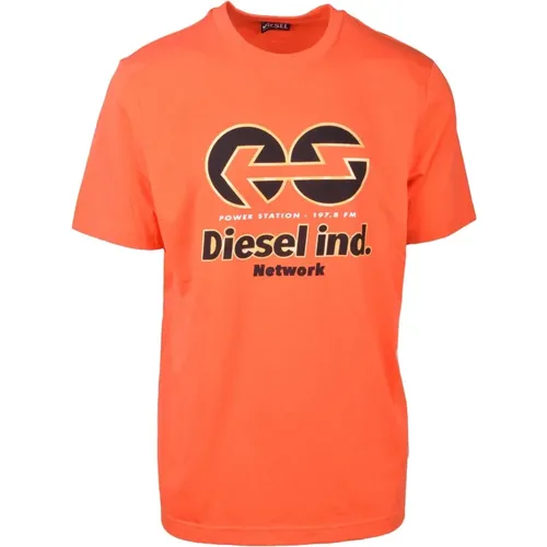 Diesel - Tops > T-Shirts - Orange - Diesel - Modalova