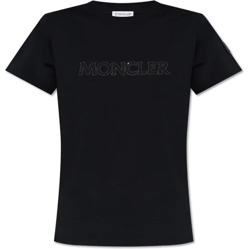 Moncler - Tops > T-Shirts - Black - Moncler - Modalova