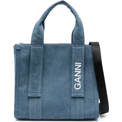 Ganni - Bags > Tote Bags - Blue - Ganni - Modalova