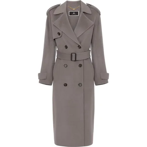 Coats > Trench Coats - - Elisabetta Franchi - Modalova