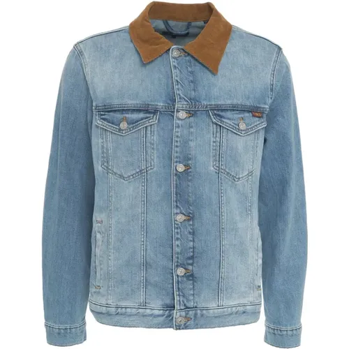 Jackets > Denim Jackets - - 7 For All Mankind - Modalova