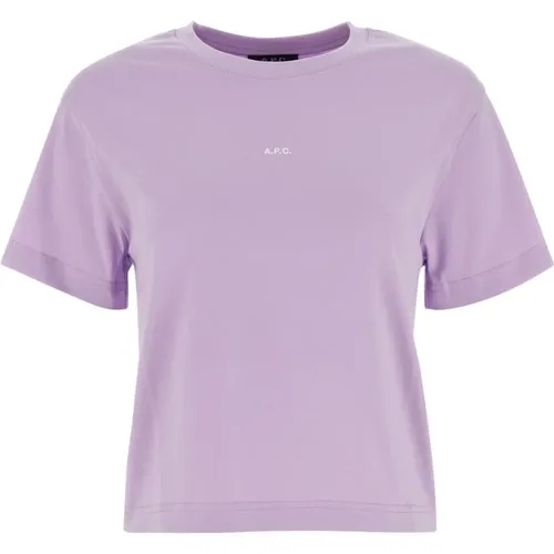 A.p.c. - Tops > T-Shirts - Purple - A.p.c. - Modalova