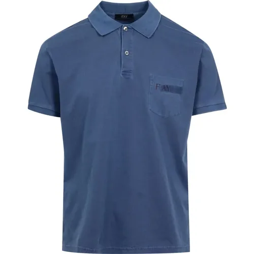 Fay - Tops > Polo Shirts - Blue - Fay - Modalova