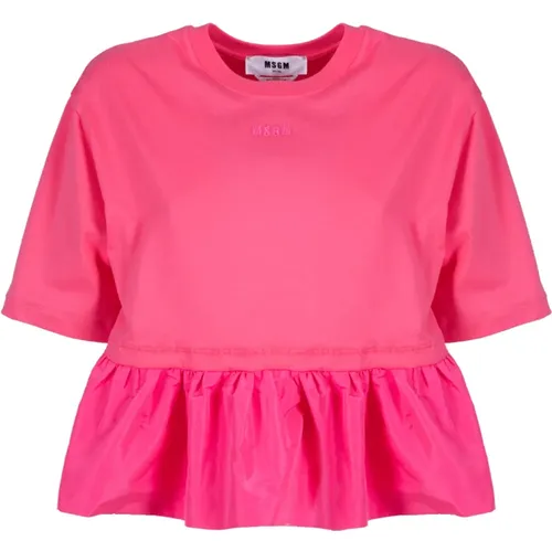 Msgm - Tops > T-Shirts - Pink - Msgm - Modalova