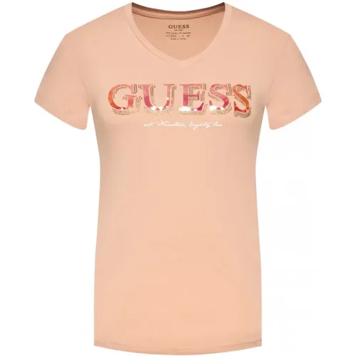 Guess - Tops > T-Shirts - Pink - Guess - Modalova