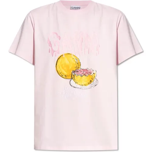 Ganni - Tops > T-Shirts - Pink - Ganni - Modalova