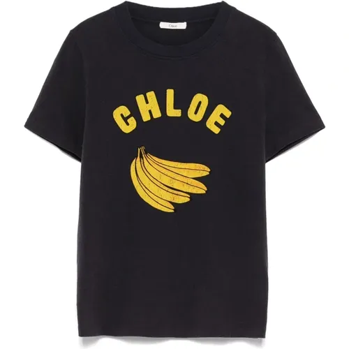 Chloé - Tops > T-Shirts - Blue - Chloé - Modalova