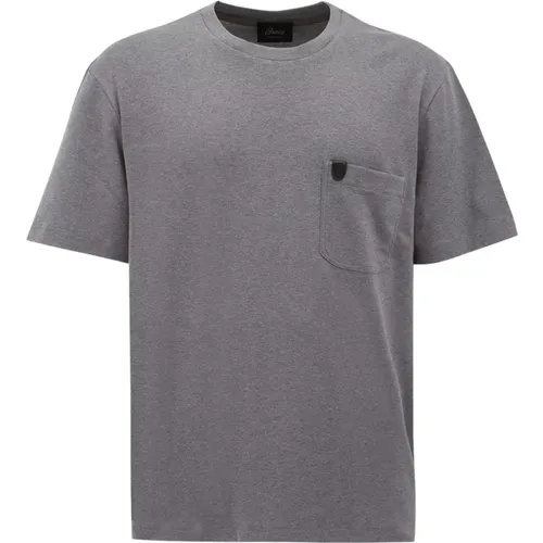 Brioni - Tops > T-Shirts - Gray - Brioni - Modalova
