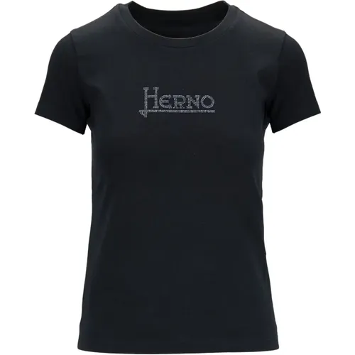 Herno - Tops > T-Shirts - Black - Herno - Modalova