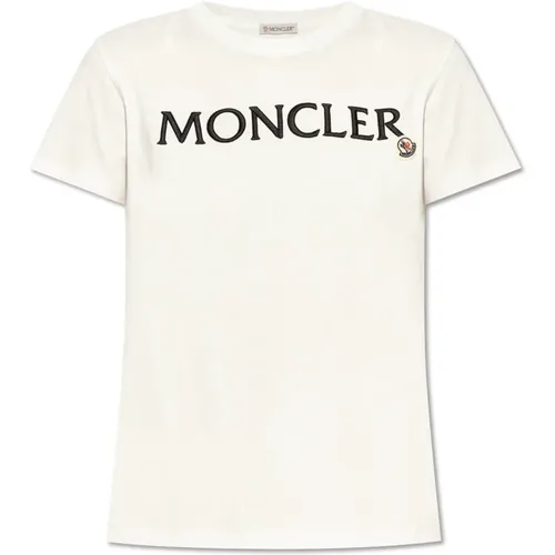 Moncler - Tops > T-Shirts - White - Moncler - Modalova