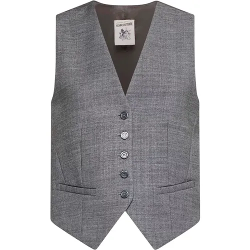 Jackets > Vests - - Semicouture - Modalova