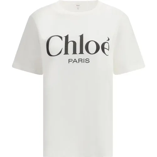 Chloé - Tops > T-Shirts - White - Chloé - Modalova