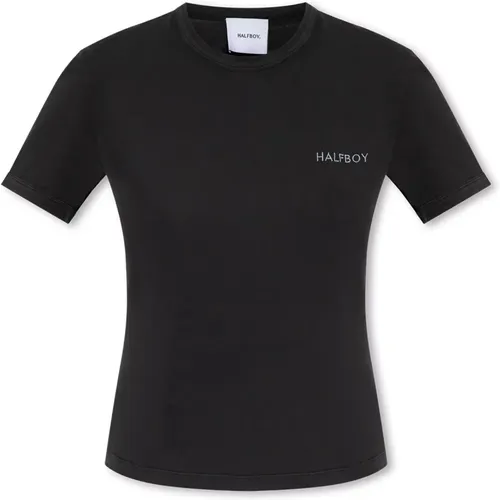 Halfboy - Tops > T-Shirts - Black - Halfboy - Modalova
