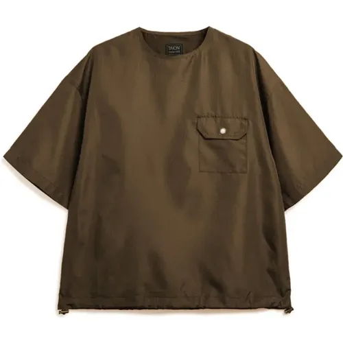 Taion - Tops > T-Shirts - Brown - Taion - Modalova