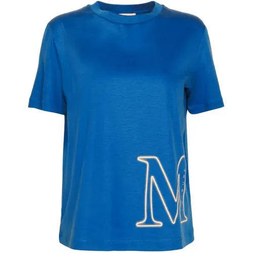 Max Mara - Tops > T-Shirts - Blue - Max Mara - Modalova