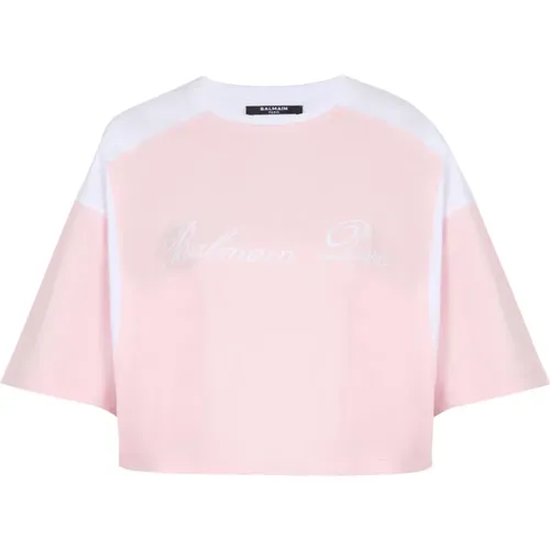 Balmain - Tops > T-Shirts - Pink - Balmain - Modalova