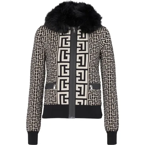 Jackets > Faux Fur & Shearling Jackets - - Balmain - Modalova