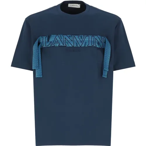 Lanvin - Tops > T-Shirts - Blue - Lanvin - Modalova