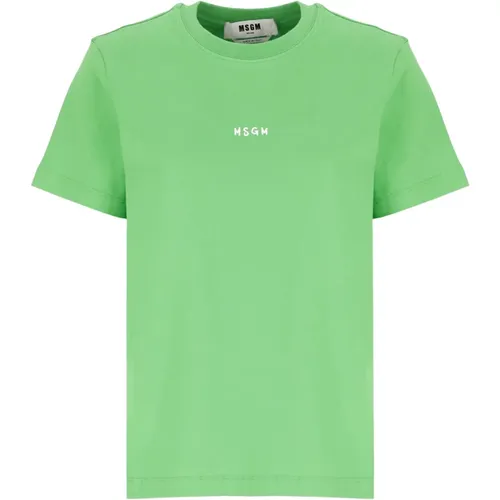 Msgm - Tops > T-Shirts - Green - Msgm - Modalova