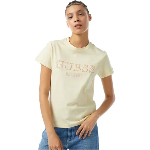 Guess - Tops > T-Shirts - Beige - Guess - Modalova