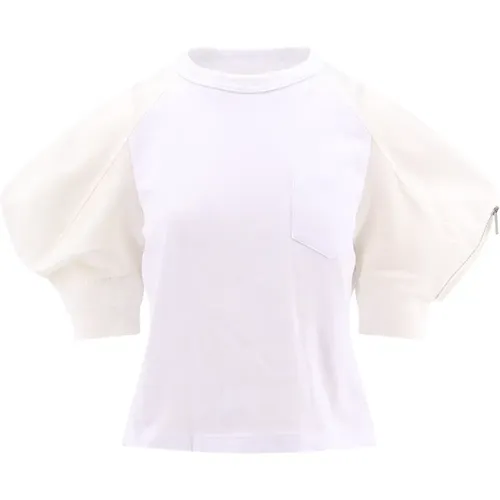 Sacai - Tops > T-Shirts - White - Sacai - Modalova