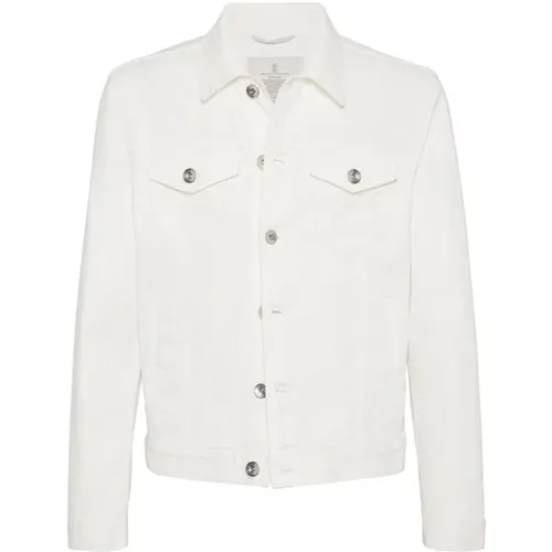 Jackets > Denim Jackets - - BRUNELLO CUCINELLI - Modalova