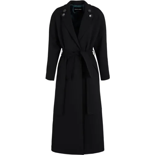 Coats > Belted Coats - - Giorgio Armani - Modalova