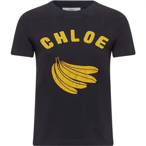 Chloé - Tops > T-Shirts - Blue - Chloé - Modalova