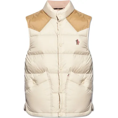 Moncler - Jackets > Vests - Beige - Moncler - Modalova