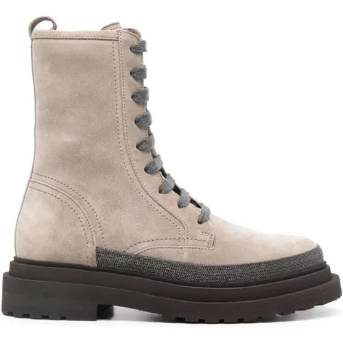 Shoes > Boots > Lace-up Boots - - BRUNELLO CUCINELLI - Modalova