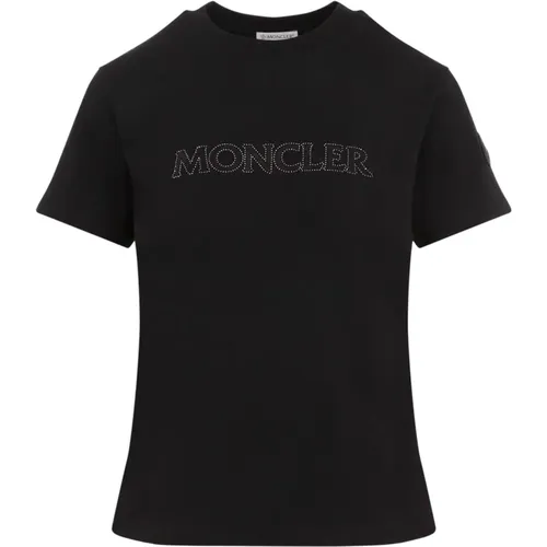 Moncler - Tops > T-Shirts - Black - Moncler - Modalova