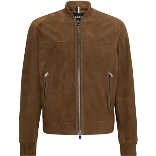 Jackets > Leather Jackets - - Hugo Boss - Modalova