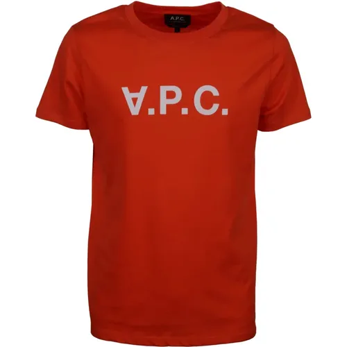 A.p.c. - Tops > T-Shirts - Red - A.p.c. - Modalova