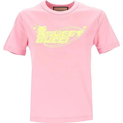 Gucci - Tops > T-Shirts - Pink - Gucci - Modalova