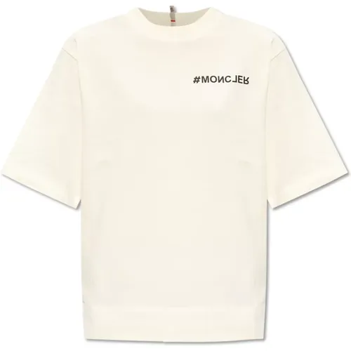 Moncler - Tops > T-Shirts - Beige - Moncler - Modalova