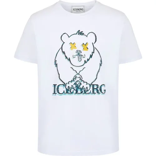 Iceberg - Tops > T-Shirts - White - Iceberg - Modalova